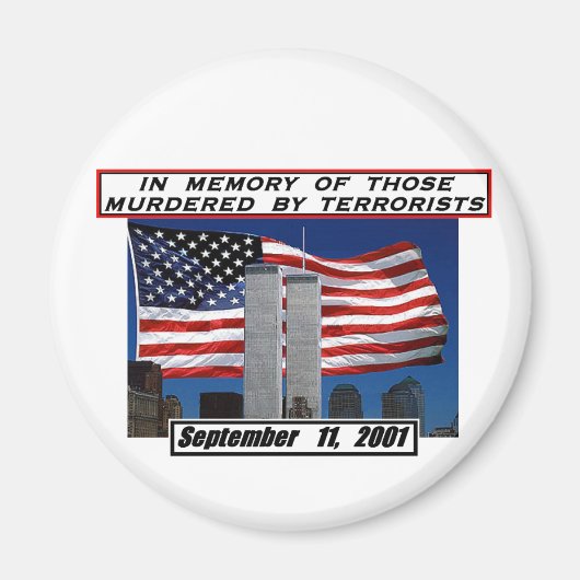 Onthoud 9/11 magneet (Voorkant)