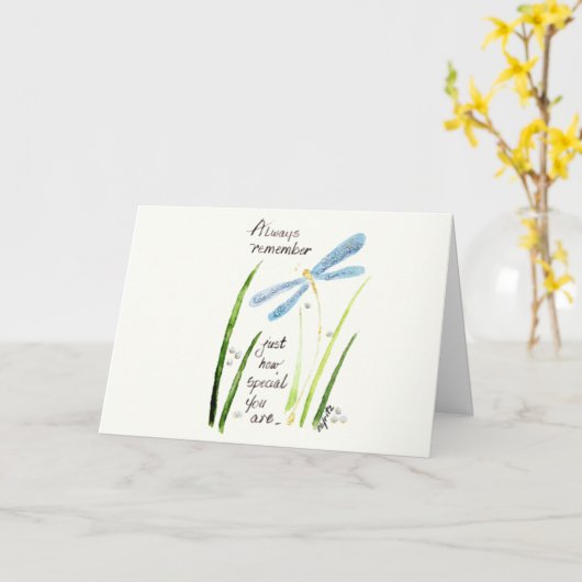 Onthoud altijd dat je speciaal bent  kaart (Gele Bloem)