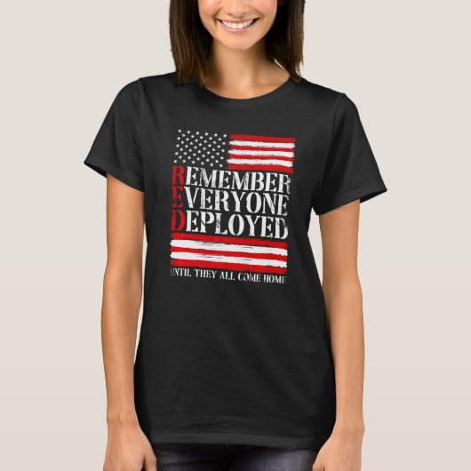 Onthoud dat iedereen die op vrijdag RED Retr heeft T-shirt (Voorkant)