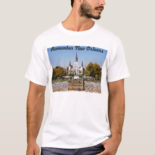 Onthoud dat New Orleans St Louis Cathedral T-shirt (Voorkant)
