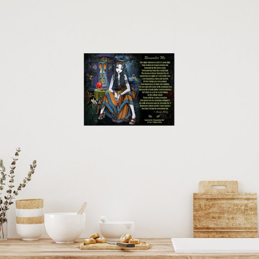 Onthoud dat Poster Gypsy Fortune Teller Poem (Keuken)