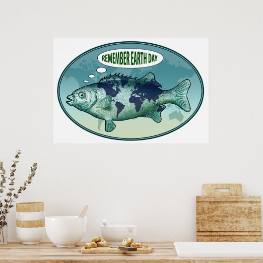 Onthoud de Aarde Poster (Keuken)