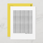 Onthoud de bergen en dalen briefkaart (Voorkant / Achterkant)