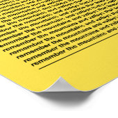 Onthoud de bergen en dalen poster (Hoek)