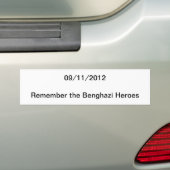 Onthoud de Bumpersticker van Benghazi Heroes (Op auto)