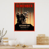 Onthoud de dag van de Veteranen Poster (Keuken)