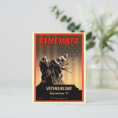 Onthoud de dag van Veteranen Briefkaart (Staand voorkant)