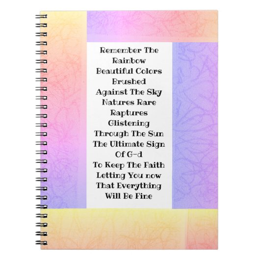 Onthoud de regenboog notitieboek (Voorkant)