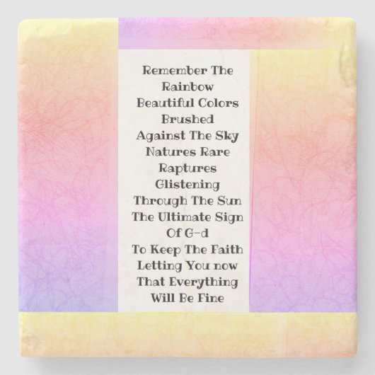 Onthoud de regenboog stenen onderzetter (Voorkant)