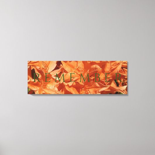 Onthoud de weergave Verdraaid Canvas Afdruk (Voorkant)