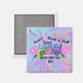 Onthoud de zestig, psychedelisch ontwerp. magneet (Voorkant / Achterkant)