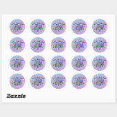 Onthoud de zestig, psychedelisch ontwerp. ronde sticker (Vel)