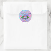Onthoud de zestig, psychedelisch ontwerp. ronde sticker (Tas)