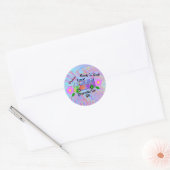 Onthoud de zestig, psychedelisch ontwerp. ronde sticker (Envelop)