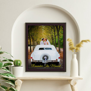 Onthoud dit moment Nieuwgetrouwd Aandenken Foto Poster