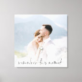 Onthoud dit moment waarop het script Couple Photo  Canvas Afdruk (Voorkant)