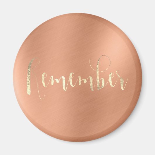 Onthoud evenement Weekly Planner Champaign Copper Magneet (Voorkant)