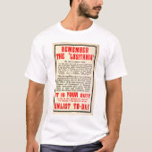 Onthoud het Poster "Lusitania"_Propaganda T-shirt (Voorkant)