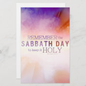 Onthoud het Poster Sabbat Day 8x10 / Stationery Briefpapier (Voorkant / Achterkant)