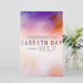 Onthoud het Poster Sabbat Day 8x10 / Stationery Briefpapier (Staand voorkant)