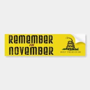 Onthoud in november bumpersticker