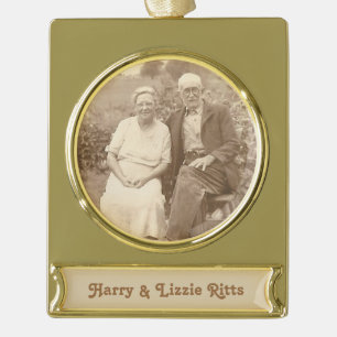 Onthoud je familie verguld banner ornament