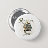 Onthoud Jezus Ronde Button 5,7 Cm (Voorkant /achterkant)