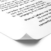 ONTHOUD ME OP KERSTDAG GEDICHT POSTER (Hoek)