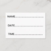 Onthoud mijn kaarten visitekaartje (Achterkant)