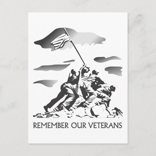 Onthoud onze veteranen briefkaart (Voorkant)