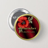 Onthoud Poppy Ronde Button 5,7 Cm (Voorkant /achterkant)