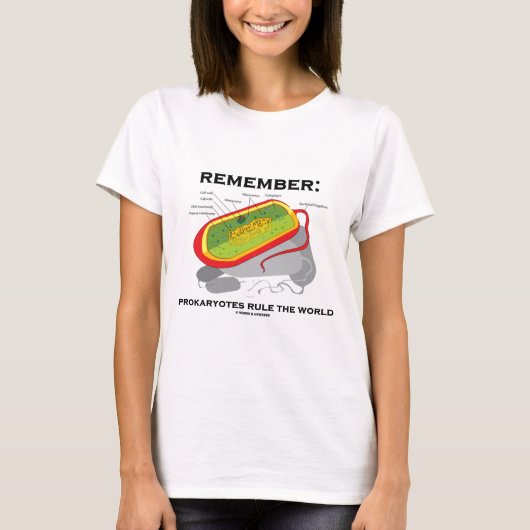 Onthoud: Prokaryotes regelt de wereld T-shirt (Voorkant)