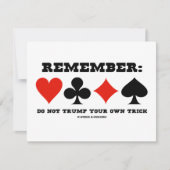 Onthoud: Trump uw eigen brick niet (Bridge) Kaart (Voorkant)