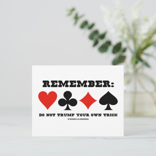Onthoud: Trump uw eigen brick niet (Bridge) Kaart (Staand voorkant)