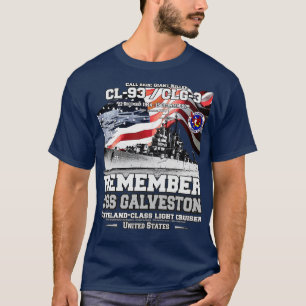 ONTHOUD USS Galveston CL93 kruiser Navy veteranen T-shirt