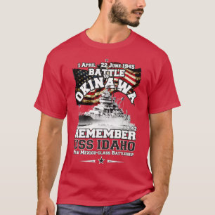 Onthoud USS Idaho BB42 slagschip T-shirt