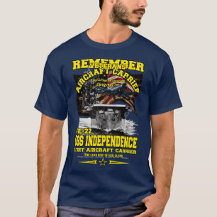 ONTHOUD USS Independence CVL22 vliegtuigen drager T-shirt