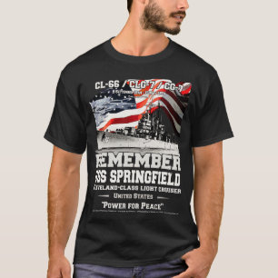 ONTHOUD USS Springfield CL66 US Navy Veterans T-shirt