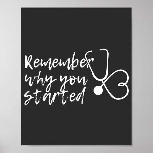 Onthoud waarom je bent begonnen poster (Voorkant)