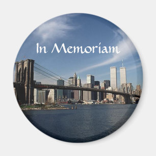 Onthoud wanneer ~ In Memoriam ~ Twin Towers WTC NY Magneet
