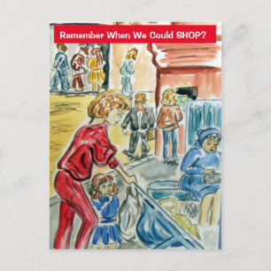 Onthoud wanneer we konden winkelen briefkaart