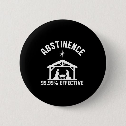 Onthouding 99,99 procent effectief Kerstmis Ronde Button 5,7 Cm (Voorkant)