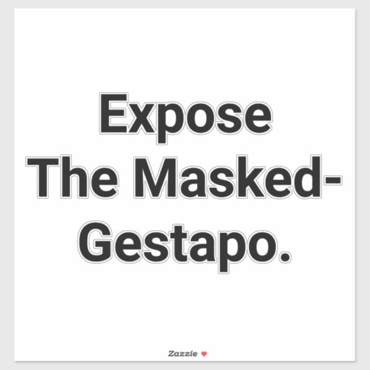 Onthul de gemaskerde Gestapo Hankamer Artjunkhaus  Sticker (Vel)