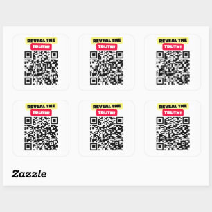 Onthul de waarheid vierkante sticker
