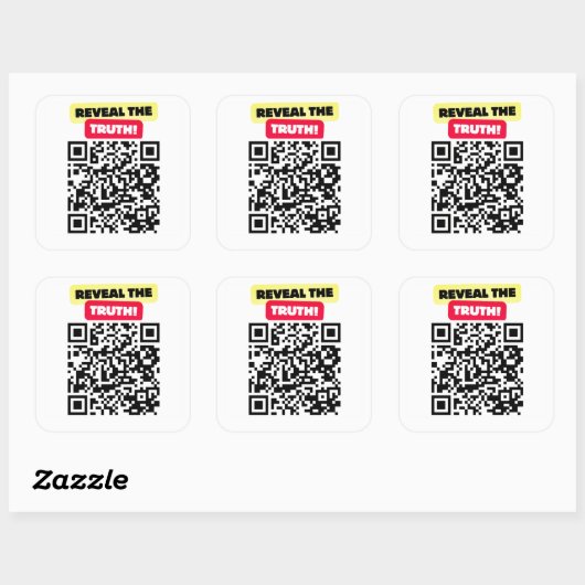 Onthul de waarheid vierkante sticker (Vel)