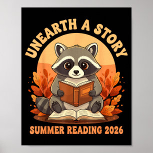 Onthul een verhaal zomerlezen 2026 wasbeer  poster