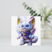 Onthulling van het Enigmatic CGI White Cat Monster Kaart (Staand voorkant)