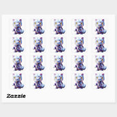 Onthulling van het Enigmatic CGI White Cat Monster Vierkante Sticker (Vel)
