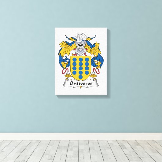 Ontiveros Family Crest Canvas Afdruk (Insitu (Houten vloer))