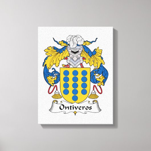 Ontiveros Family Crest Canvas Afdruk (Voorkant)